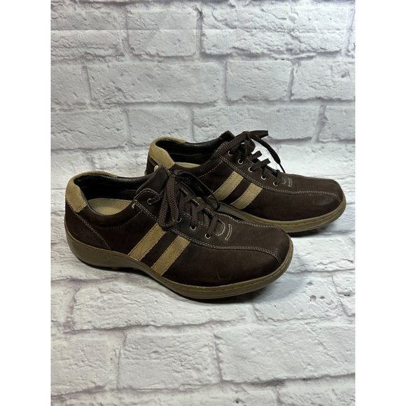 Skechers Other - Skechers Critics Leather 2 Tone Chocolate Tan Mens Casual Lace Up Sz 8.5 SN60043